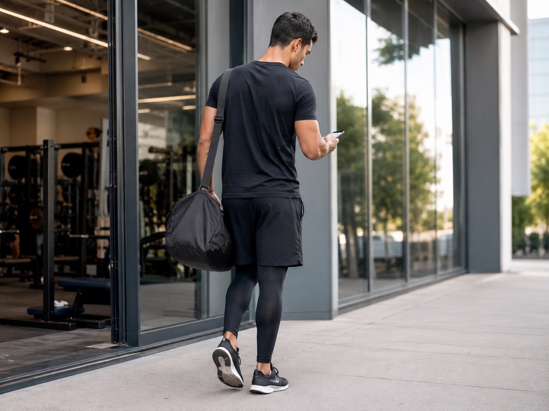a personal trainer working with a client